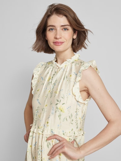 Vero Moda Minikleid mit floralem Print Modell 'JOSIE' Beige 3