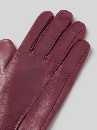 FI.NE Handschoenen in leerlook Bordeaux - 2