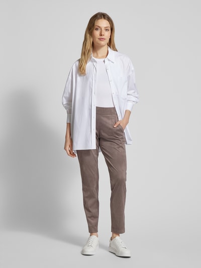 Raffaello Rossi Slim fit broek met siernaden, model 'CANDICE' Taupe - 1