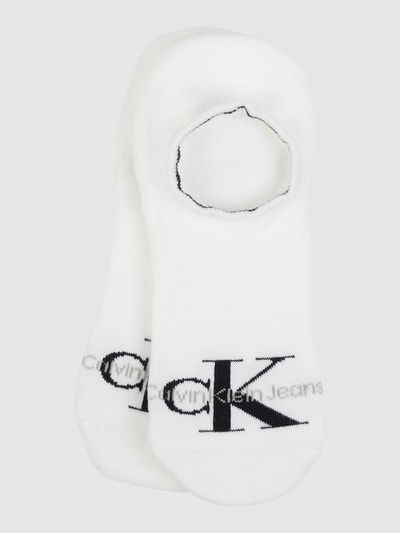 CK Calvin Klein High Cut Füßlinge mit Logo Weiss 1