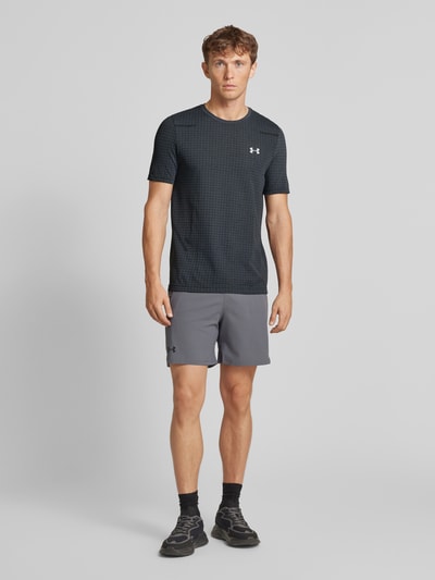 Under Armour T-Shirt mit Label-Print Modell 'Seamless' Anthrazit 1