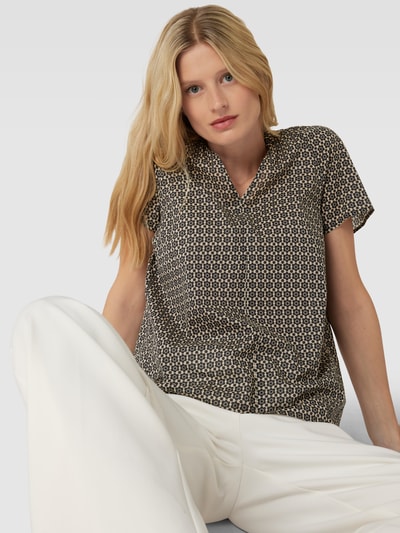 Marc O'Polo Blusenshirt aus Baumwolle mit Allover-Muster Sand 3