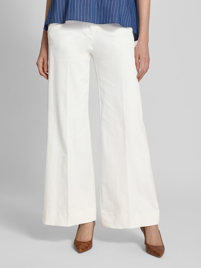 Stefanel Wide leg jeans met steekzakken Offwhite - 4