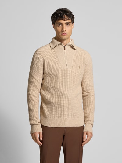 Polo Ralph Lauren Gebreide pullover met schipperskraag en labelstitching Beige - 4