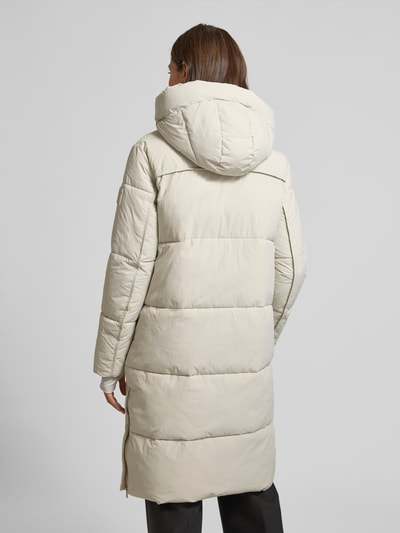 MOS MOSH Gewatteerde lange jas met capuchon, model 'Ollie' Lichtgrijs - 5