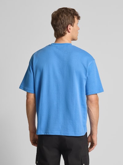 SELECTED HOMME Loose fit T-shirt van katoenmix Jeansblauw - 5