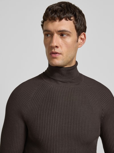 Antony Morato Gebreide pullover met ribboorden Olijfgroen - 3