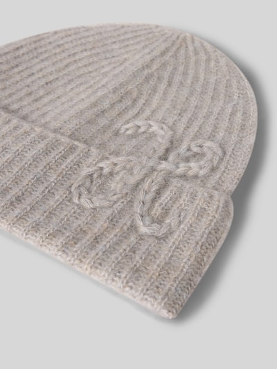 Hemisphere Mütze aus Kaschmir mit Stickdetail Hellgrau 2