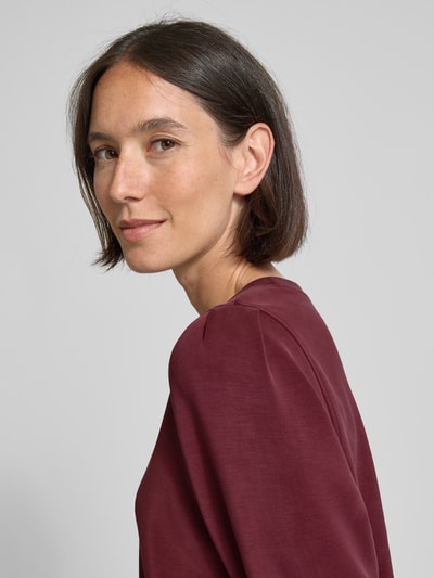 s.Oliver RED LABEL Regular Fit Sweatshirt aus Modal-Mix Bordeaux 3