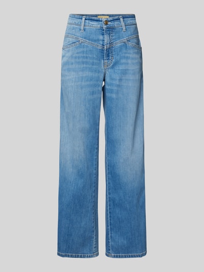 Cambio Wide leg jeans met verkort model, model 'AIMEE' Blauw - 2