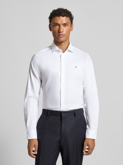 Tommy Hilfiger Tailored Slim Fit Businesshemd aus Baumwoll-Mix Weiss 4