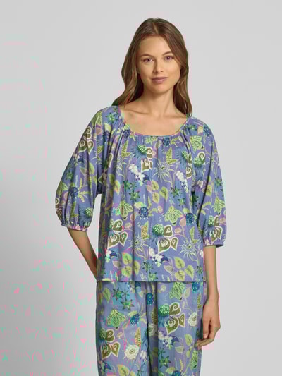 Christian Berg Woman Blouseshirt met elastische boorden Lagune - 4