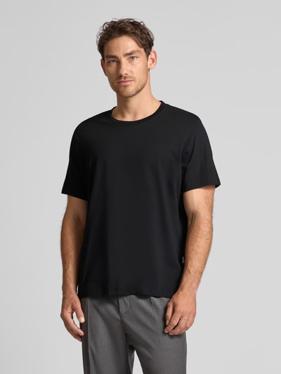 SELECTED HOMME T-shirt o kroju regular fit z mieszanki bawełny model ‘ASPEN’ Czarny 4