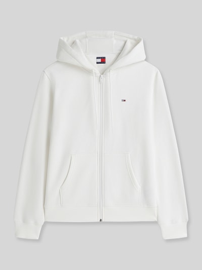 Tommy Jeans Bluza rozpinana o kroju regular fit z mieszanki bawełny Złamany biały 2