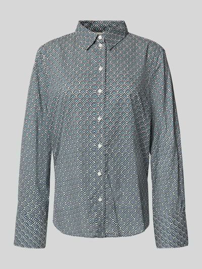 Tom Tailor Bluzka koszulowa o kroju regular fit z mieszanki bawełny Petrol 2