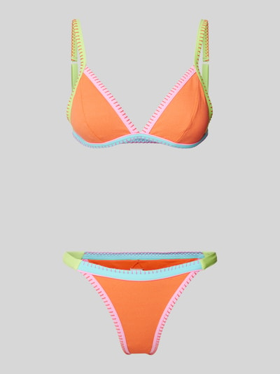 Banana Moon Bikini-Set mit Strukturmuster Modell 'TANEOFIABA SANTACOLOR' Orange 1