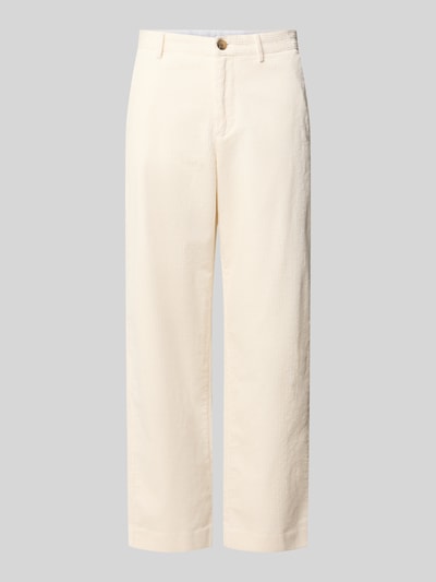 Selected High Waist Cordhose mit Bundfalte Luke Offwhite 1