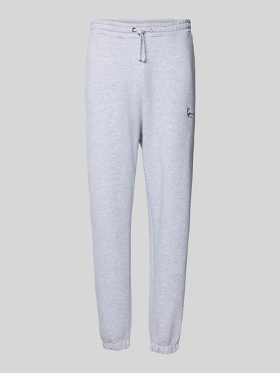 KARL KANI Sweatpants mit elastischem Bund Hellgrau Melange 1