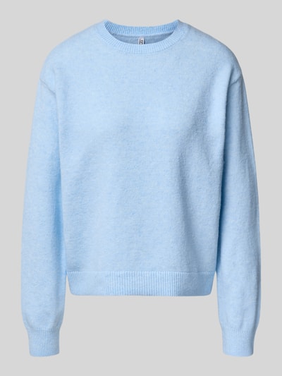 Produktfoto, lichtblauwe regular fit pullover met wol van PIECES, Regular Fit Pullover met Woll-Anteil model 'ALLY', Dames Pullover