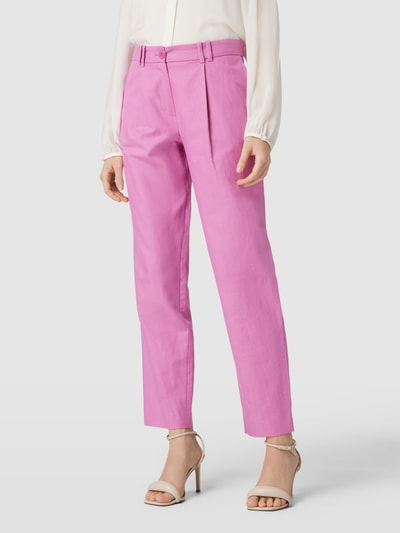 Lanius Regular Fit Bundfaltenhose mit Gürtelschlaufen Fuchsia 4