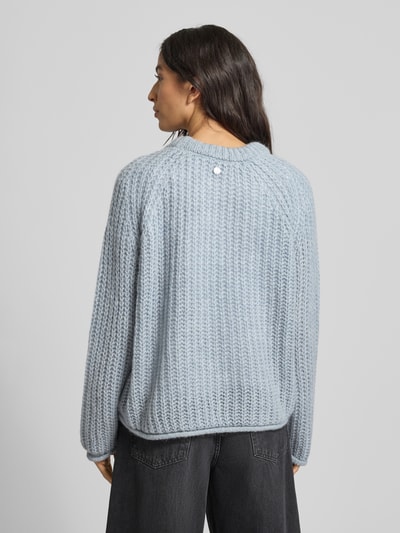 Smith and Soul Sweter z dzianiny z okrągłym dekoltem Jasnoniebieski melanż 5