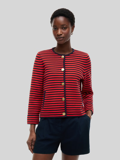 Tommy Hilfiger boxy fit gebreid jack van puur katoen Rood - 4
