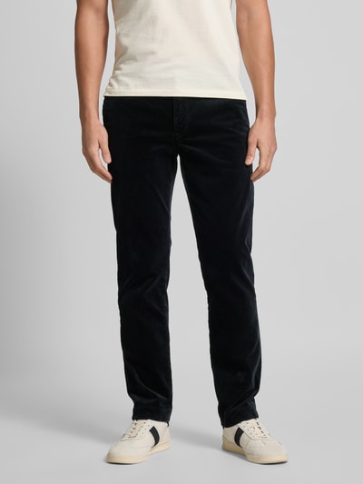 Polo Ralph Lauren Stretch straight fit corduroy broek met riemlussen, model 'BEDFORD' Zwart - 4