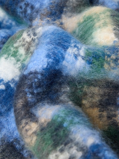 ICHI Schal mit Kordelabschlüssen Modell 'IAMABELLA' Blau 2