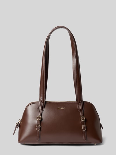 Produktfoto, Henkeltasche mit Label-Applikation Modell 'SYNDRA_DUFFLE' von HUGO, kunstleder, braun, glatte Oberfläche, Reißverschluss, Hauptfach, Einschubfach