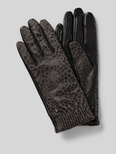 Roeckl Regular fit handschoenen van echt leder, model 'Serengeti' Middengrijs - 1