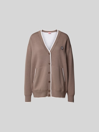 Kenzo Oversized Jacke aus Woll-Mix Taupe 2