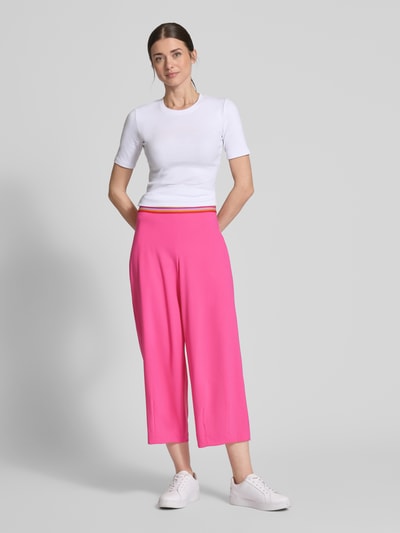 Raffaello Rossi Regular fit culotte met vaste persplooien, model 'SALLY' Felroze - 1
