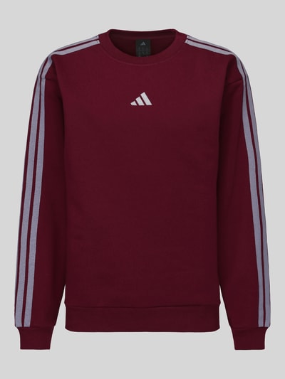 adidas Sportswear Sweatshirt mit Kontraststreifen Dunkelrot 2