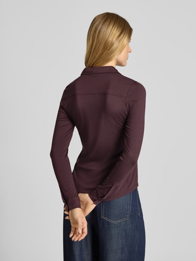 Marc O'Polo Regular Fit Langarmbluse aus Viskose-Mix Bordeaux 5