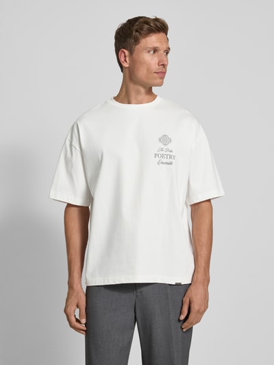 Don´t Waste Culture T-Shirt mit Label-Print Modell 'Aradia' Offwhite 4