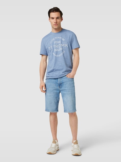 Tom Tailor T-Shirt mit Label-Print Hellblau 1