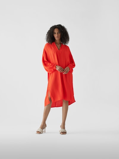 Forte Forte Blusenkleid mit Seitenschlitzen Orange 1