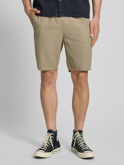 Only & Sons Shorts aus Baumwoll-Leinen-Mix Modell 'LINUS' Taupe 4