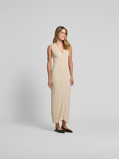 Filippa K Maxikleid in Strick-Optik Beige 1