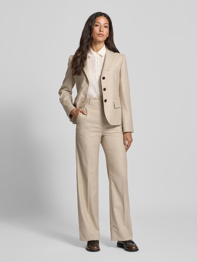 Max Mara Studio Regular Fit Blazer aus Schurwoll-Mix Modell 'PANINO' Beige 1