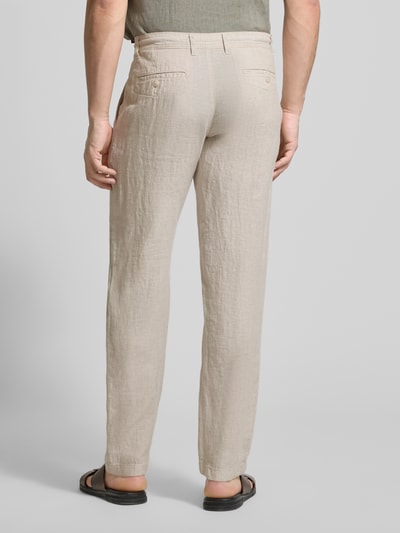 MCNEAL Regular Fit Leinenhose aus reinem Leinen Ecru 5