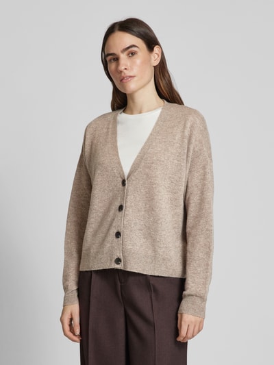 Christian Berg Woman Cardigan mit überschnittenen Schultern Taupe Melange 4