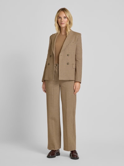 Weekend Max Mara Straight Fit Stoffhose mit Bügelfalten Modell 'PANETTO' Camel 1