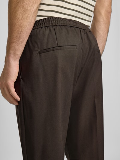 Antony Morato Loose Fit Stoffhose aus Leinen-Viskose-Mix Modell 'NEIL' Oliv 3