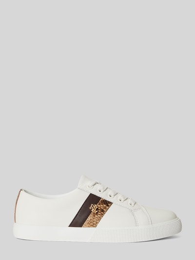 Lauren Ralph Lauren Sneaker aus echtem Leder mit Logo-Detail Weiss 2