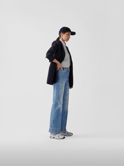 Victoria Beckham Mid Rise Bootcut Jeans mit Label-Patch Jeans 1