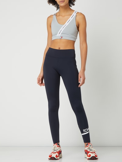 TOMMY SPORT Legginsy sportowe z nadrukami z logo Ciemnoniebieski 1