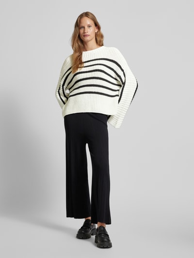 comma Gebreide pullover met trompetmouwen Offwhite - 1