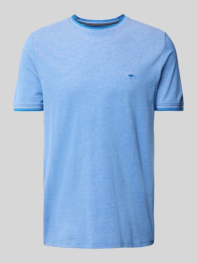 Fynch-Hatton T-shirt met labelstitching Koningsblauw - 2