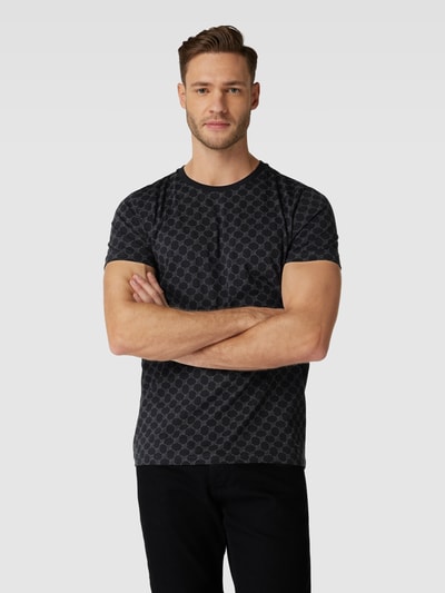 JOOP! Collection T-Shirt aus Baumwolle mit Allover-Muster Modell 'Alerio' Black 4